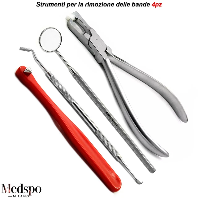 Kit Strumenti Ortodonzia Medspo – Pinze Piegafili, Tronchesino, Toglibande E Direzionatore Legature