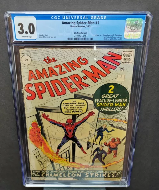 Eebc23118A #Amazing Spiderman #1 Cgc 3.0, 1963 Comics