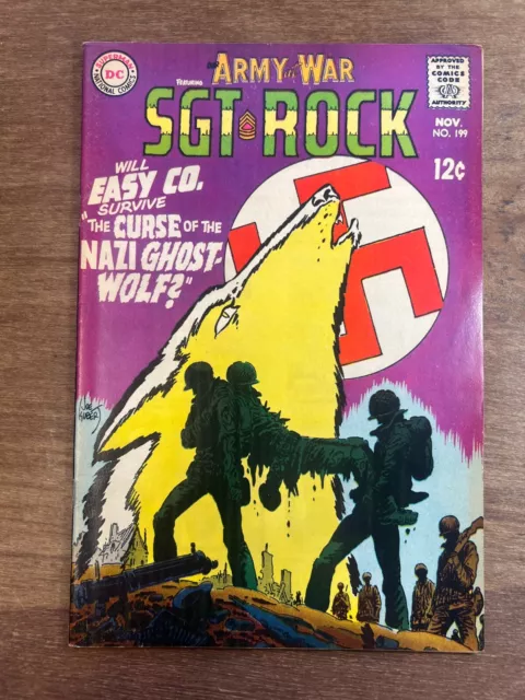 Our Army At War 199 DC Comics Joe Kubert Cover 1968 One Owner