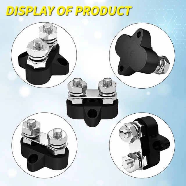 1 SET BATTERY Junction Post Heavy Duty Wiring Dual Type Terminal Stud
