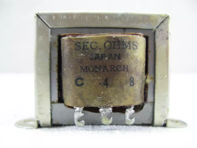 Vintage NOS Monarch JAPAN 10, 5, 2.5, 1.25, .625 Watts 4, 8 Ohm Transformer LT70