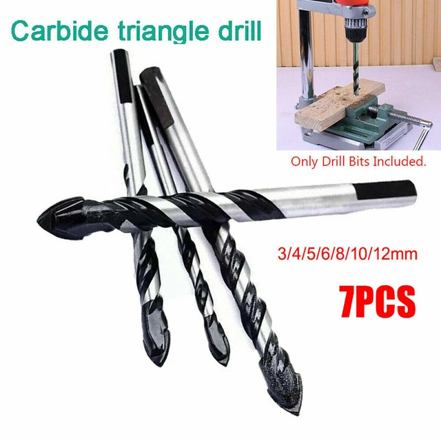 7XMulti-Material Tile Drill Bits Set Glass Ceramic Porcelain Granite Marble UK
