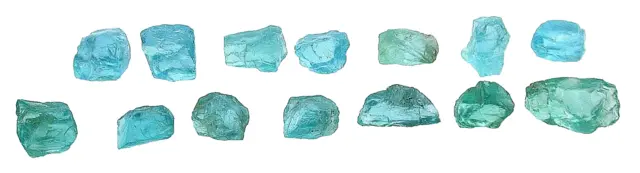 11.58 Grams 10 Stone Neon Blue Teal Apatite Gem Facet Grade Rough AR2OTH/12324