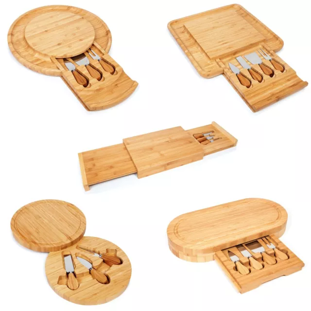 Cheese Board With Knives, Serving Platter Tray, Charcuterie board set Cheese Set