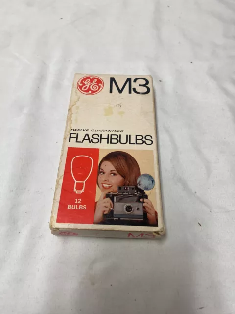NOS 12 Vintage GE M3 FLASHBULBS  Flash Bulbs PowerMite General Electric