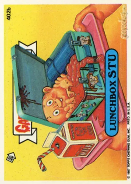 1987 Garbage Pail Kids 10th Series OS10 402b  Lunchbox Stu