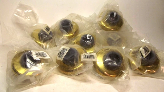 Brass & Rubber Wall Door Stops 1407-605 NOS Lot Of 9 Home Office Remodel