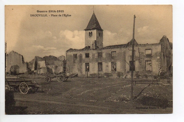 DROUVILLE par Lunéville Meurthe et moselle CPA 54 place de l'église