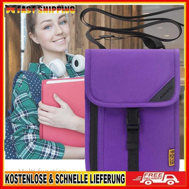 CRGANGZY Wasserdichte Reisepassh?le aus Nylon, RFID-Ausweis, Kreditkarten-Organi