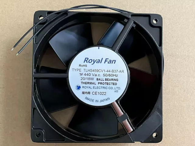 Royal Fan 12038 TYPE TLHS459CV1-44-B37-AR AC 440V Full Metal Cooling Fan 2 Wire