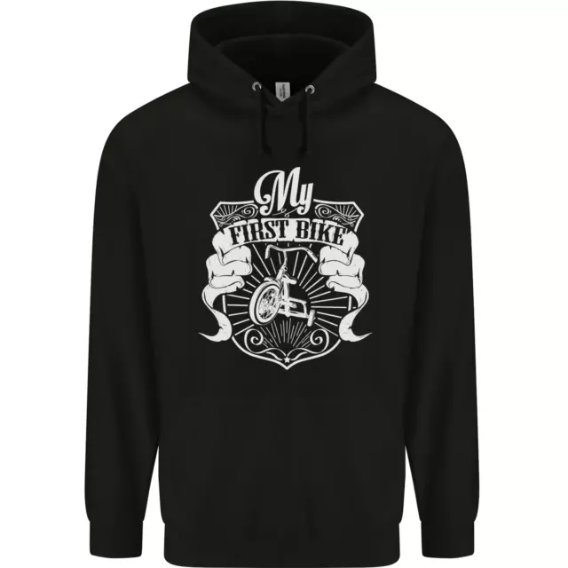 First Bike Funny Biker Motorbike Motorcyle Mens 80% Cotton Hoodie
