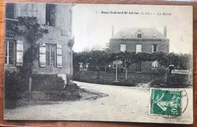 CPA 76 BOSC GUERARD ST ADRIEN LA MAIRIE (écrite voyagée)