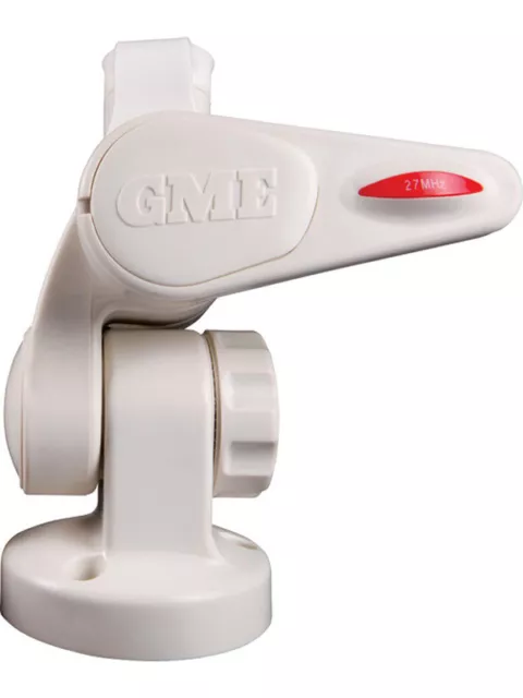 GME Genuine White Double Swivel Round Antenna Base (ABL014)