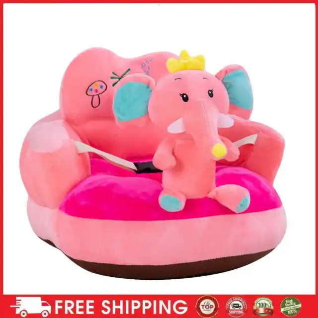 Coprisedile supporto divano bambino con cintura di sicurezza pelle divano bambini (elefante rosa)