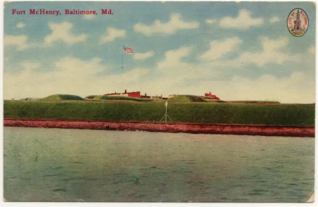 1907-1915 Fort McHenry City of Baltimore MD Seal F.M. Kirby & Co. DB Postcard