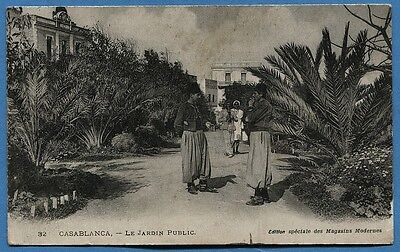 CPA MAROC: CASABLANCA - Le Jardin Public / Zouaves