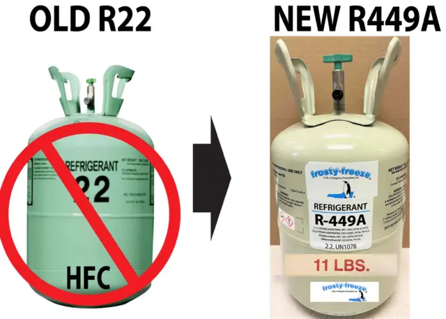R449a (HFO) 11 Lbs. "NO-HFC's" ASHRAE Certified, EPA Approved Replacement