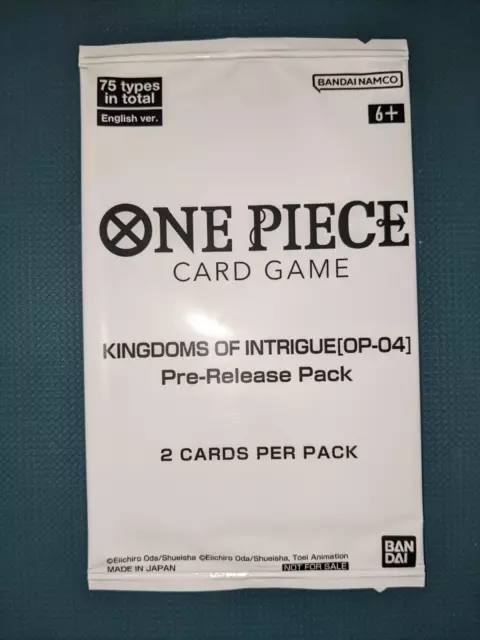 One Piece Card Game - New & Sealed OP04 Pre-Release Packet! (2 Cards) English!