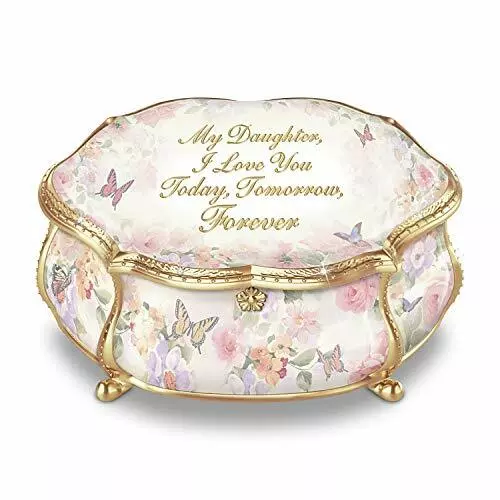 The Bradford Exchange My Daughter Forever Heirloom Porcelain Music Box