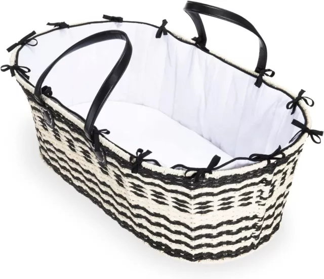 Clair de Lune Sustainable Paper Moses Basket with Dressing Baby Nursery 74 x 34