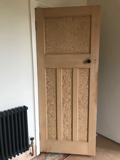 SOLID PINE DOOR 1930s STRIPPED Internal DOOR Reclaimed Door COLLECT Stamford PE9