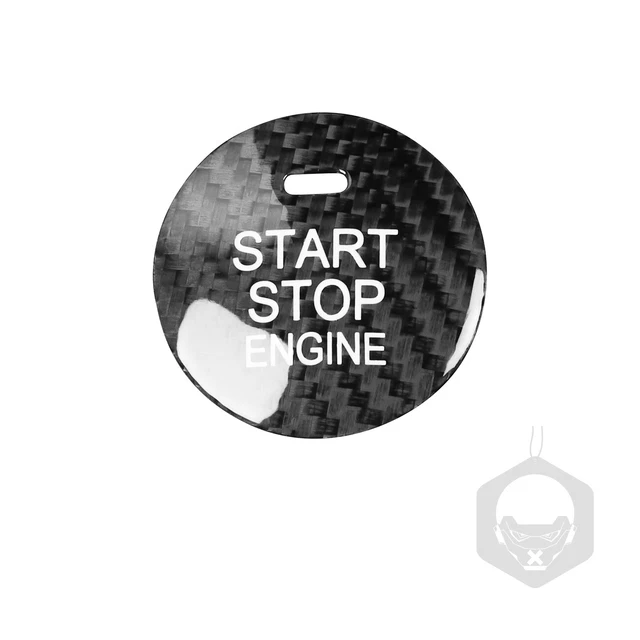 Adesivo motore auto fibra di carbonio pulsante start stop accensione per Mazda CX-8 Axela MX-5 A