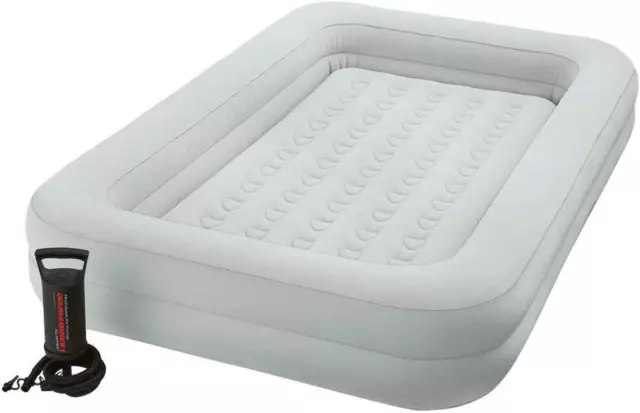 Intex Kidz Travel Cot Bed Inflatable Mattress Floque Air Bed w/ Pump (For Parts)