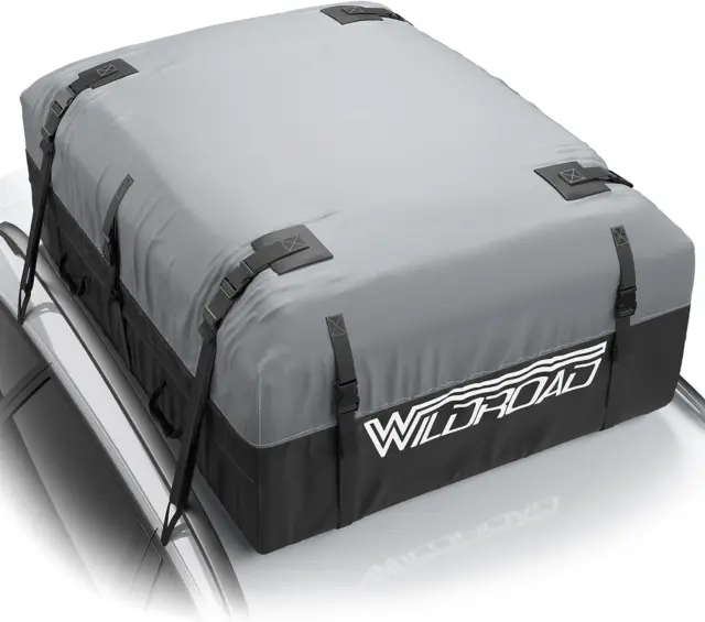 Rooftop Cargo Carrier Bag, WILDROAD 21 Cubic Feet 600D Ultra Anti-Tear Fabric 6
