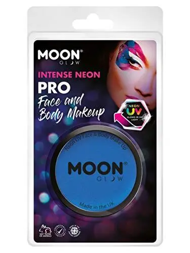 Smiffys Moon Glow Pro Intense Neon UV Cake Pot, Intense Bl