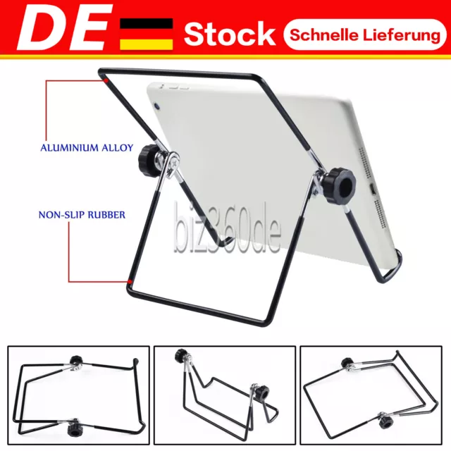 Tablethalter universal Metall Halterung Tablet Ständer Halter Standfuß Ipad