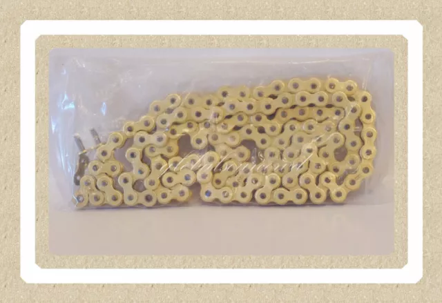 Non O-Ring Drive Chain Gold Color 520 x114  ATV Motorcycle 520 Pitch 114 Links