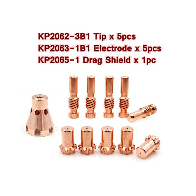 Set For Electric ProCut25/55/80 Torch Electrode Tip KP2062-3B1 KP2065-1 Parts