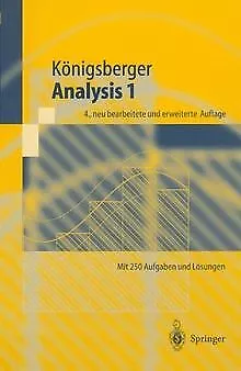 Analysis 1 (Springer-Lehrbuch) von Konrad Königsberger | Buch | Zustand gut