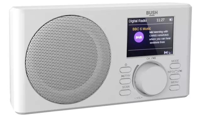 Bush Hampton Dab+ Portable Radio - White (NEW)