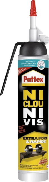 Pegar Ajuste para Todo Materiales Extra Fuerte 266Gr Ni Clavo Tornillos Pattex