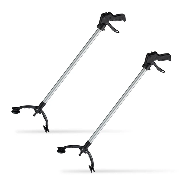 2x pinces préhension Universel Pince déchets 88cm Pince ramasse objet Aluminium