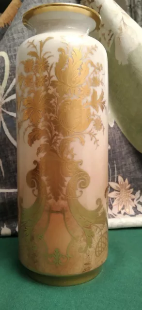 VASO CERAMICA ORO ZECCHINO FINZI (Ceramic vase pure gold decorations)