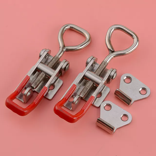 2pcs Marine Boat Stainless Steel Toggle Latch Hatch Fastener Lock Cabinet Clamp