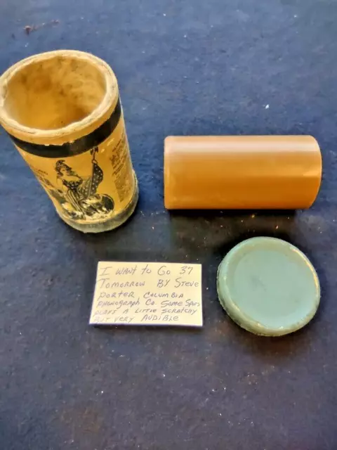 Early Brown Wax 2 Minute Phonograph Cylinder