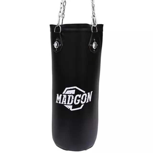 Madgon Boxsack gefüllt 80 cm 25 kg inkl. Ketten und Haken Sandsack Punching Bag