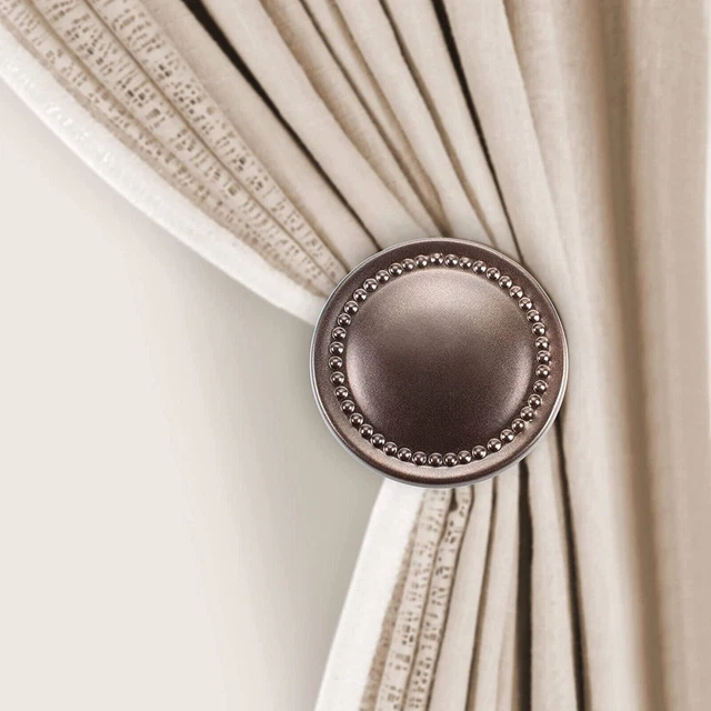 Beautiful Mounted Metal Drapery Hook Curtain Holders Brown for Door set of 2 2