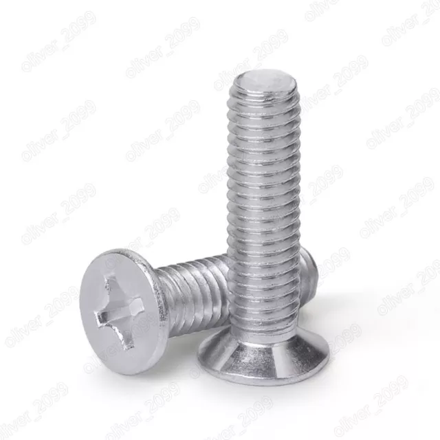 Aluminum 6061 Phillips Cross Countersunk Flat Head Screws M3 M4 M5 M6 M8 M10 3