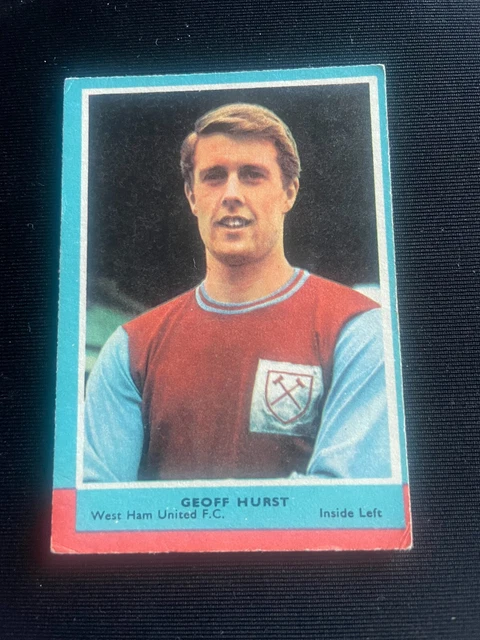A&BC GUM 1964 FOOTBALL QUIZ CARD NO. 36 GEOFF HURST WEST HAM UTD Rookie