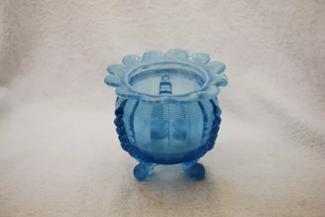 Great Victorian Northwood Eapg Blue Opalescent Klondyke Spooner C1898