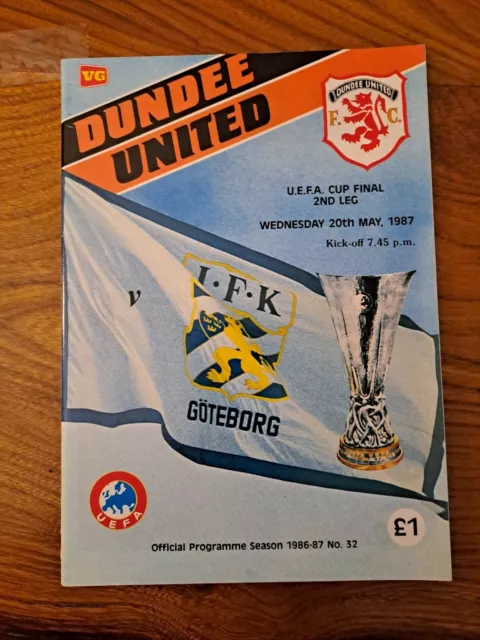 Dundee United V Göteborg 1987 UEFA Cup Final