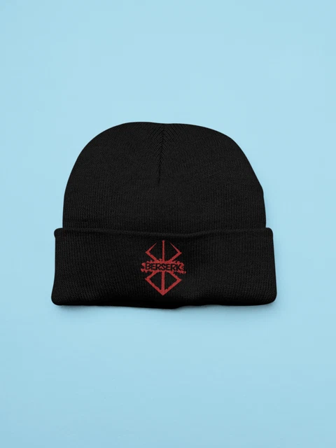 Berretto Di Lana Invernale Hattree - Segno Berserk, Logo Guts, Unisex, Nero, Made In Germany