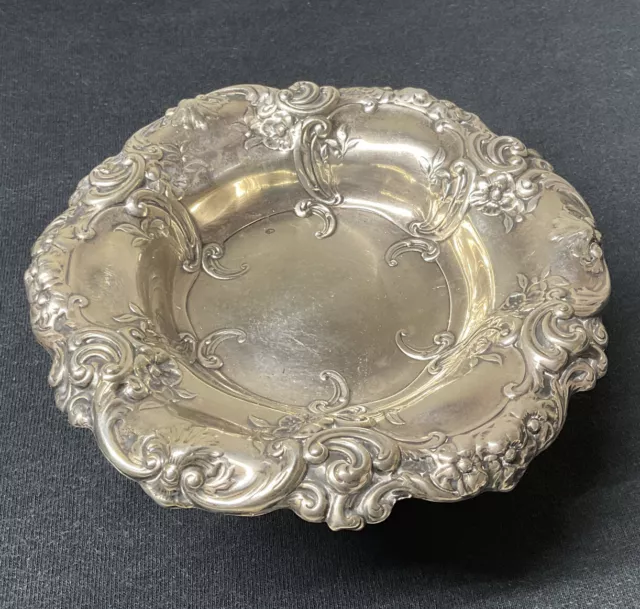Vintage Gorham Sterling Silver 5.25” Dish #816 original 89 grams Floral design