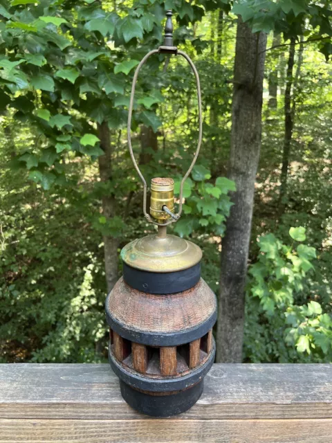 Vintage Wagon Wheel Hub Lamp