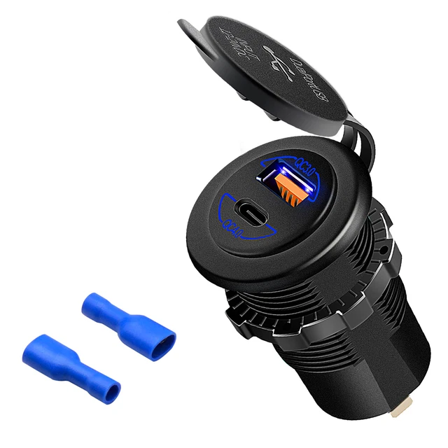 Supporto prolunga 60 W Qc4.0 supporto ricarica telefono nero A per moto ah