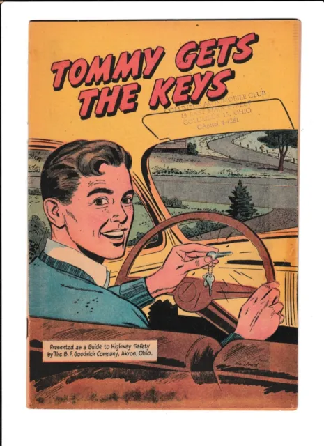 TOMMY GETS THE KEYS  [1960's VG+]  NOT LISTED IN GUIDE!  HIGHWAY SAFETY GIVEAWAY